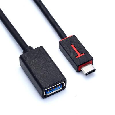 China Mobile Phone/Laptop 0.5M Black White PVC/Braided 3.0 USB A Female Connector to USB C Male Extension OTG Cable For Computer for sale