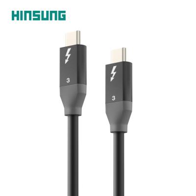 China 40gbps Data Transfer Rate Type C To Type C Male / Male 40gbps 100w Thunderbolt 3 Flexible Cable for sale