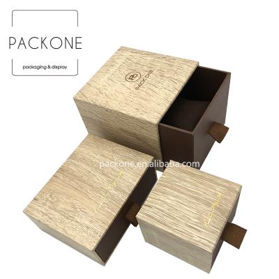 China Eco Beige And Brown Custom Cardboard Paper Necklace Packaging Jewelry Box Logo Gift Ring Jewelry Box for sale