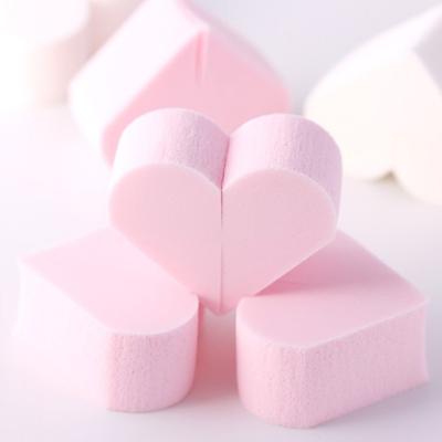 China Hot Sale Wholesale Heart Shaped Puff Beauty Powder Base Packing Facial Latex Non Make Up Sponge for sale