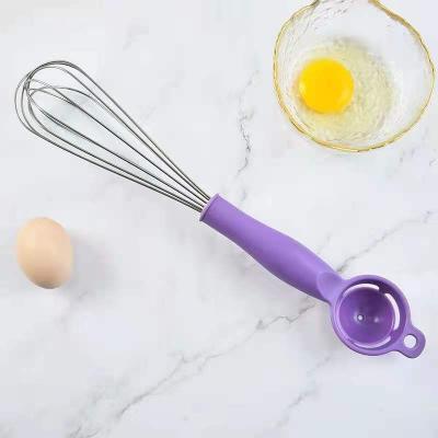 China Viable Factory Supply Direct Cooking Tools 2 In 1 Plastic Kitchen Egg Beater With Egg Yolk Separator for sale