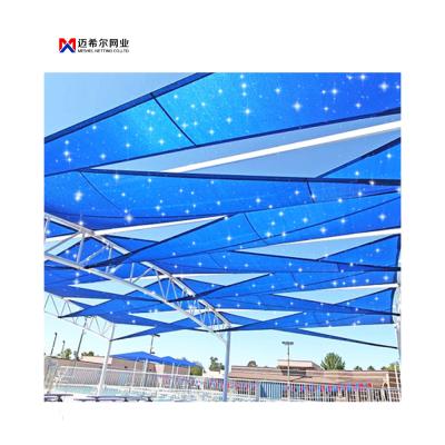 China HDPE Gazebo Garden RV Tent Green Starry Sky LED Sun Sails For Garden Pergola Tent Privacy Screen for sale