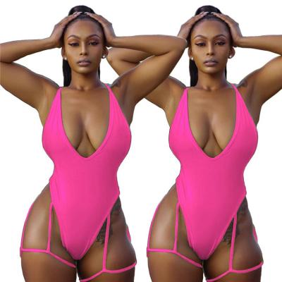 China Hot Sale Women's Clothing MD-20031501 Breathable Swimwear Plus Size Solid Color One Piece Swimsuit for sale