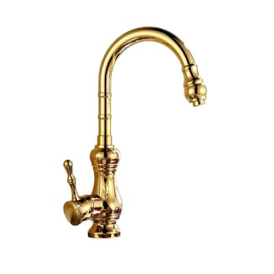 China Thermostatic Faucets Tending Products 2021 Gold Modern Design Gold Kitchen Faucet Hot Cold Water Mixer Tap for sale