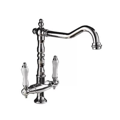 China Thermostatic Solid Brass Kitchen Sink Faucets Factory Direct Sale Hot And Cold Water Basin Kitchen Mixing Faucet for sale