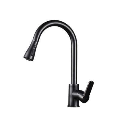 China USA Thermostatic Villa Faucets Single Handle Knob Pull Down Kitchen Faucet Matte Black GLOBE Kitchen Faucet for sale