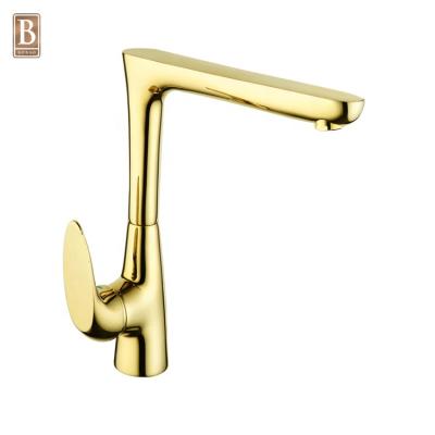 China Thermostatic Faucets Sanitary Ware Kitchen Sink Mixer Tap Professional Modern Gold Brass Faucet for sale