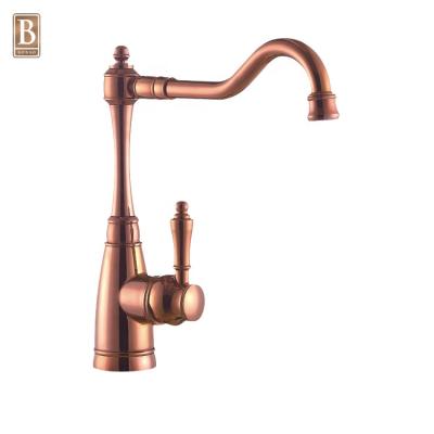 China Hot Sale Wholesale Luxury Antique Brass Basin Hot And Cold Water Faucet From Thermostatic Faucets Manufacturer for sale