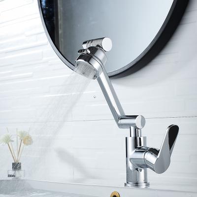 China New 720 Degree Chrome Bathroom Faucet Basin Mixer Thermostatic Faucets Modern Single Hole Faucets Style for sale