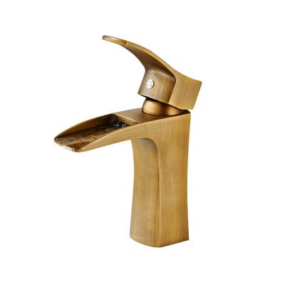 China China Supplier Modern Sanitary Ware Basin Waterfall Brass Faucet for sale