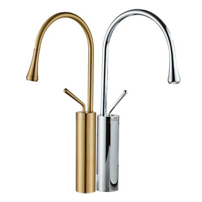 China Thermostatic Faucets Bathroom Wash Basin Brass Taps Brushed Gold Faucet For Bathroom for sale