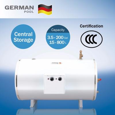 China Central Storage Thermostat Box Water Heater With 5-Tier External Safety German Stainless Steel Cylindrical Horizontal Type Pool Device for sale