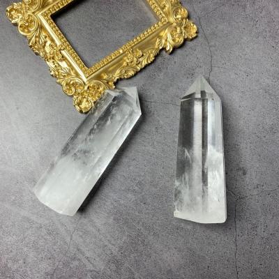 China Europe natural quartz rock crystal clear point polished chakra fengshui tower carving wand healing stone gifts for sale