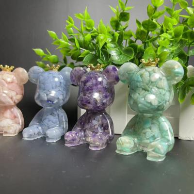 China Europe resin amethyst wholesale crsytal crown supports animal fengshui healing folk crafts decoration cheap home stone for sale