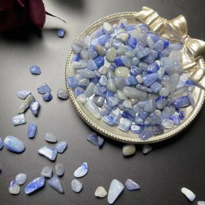 China Europe Natural Blue Aventurine Tumbled Crystal Fengshui Healing Crafts Folk Stone For DIY Home Decoration for sale