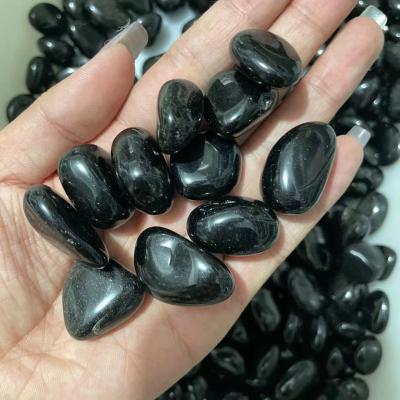 China Wholesale natural Europe obsidian crystal tumble fengshui healing folk crafts reiki DIY stone stone for sale