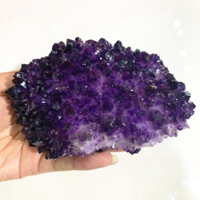 China Europe Amethyst Group Specimen Crystal Chakra Feng Shui Quartz Healing Stone Natural Crystal Gifts for sale