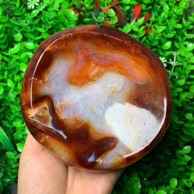 China Europe hot sale natural crystal red agate selenite bowl chakra feng shui quartz round healing decoration stone gifts for sale