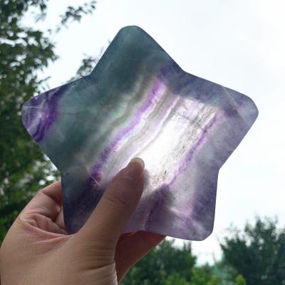 China Europe hot sale natural fluorite bowl crystal star shapes chakra feng shui quartz healing decoration stone gifts for sale