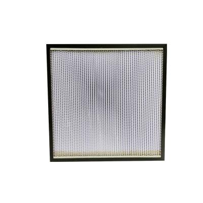 China Electronic/Hospital/Pharmaceutical Aluminum Foil Separator Deep_Pleat High Efficiency Commercial Air Filter H13 H14 Air Conditioning System For Clean Room for sale