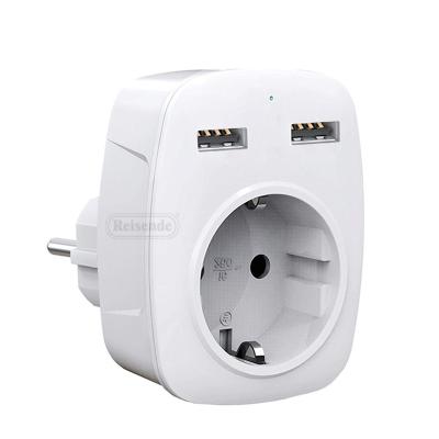 China Residential/Multi-Purpose EU TO DE TO US 2 Usb Plug Adapter Travel Plug Adapter for sale