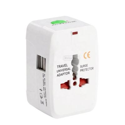 China Residential Universal / Multipurpose All In One Plug Adapter Travel USB DC to AC Plug Converter Single and Dual Outlet for sale