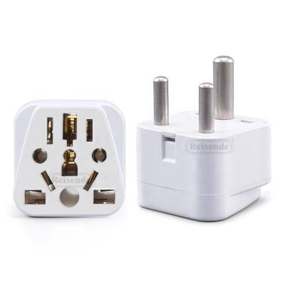 China Residential / General Purpose US EU AU To South Africa India 3 Pin AC Power Plug Converter Type M Travel Adapter Charger for sale