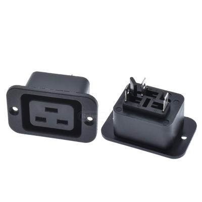 China PDU Receptacle IEC Inlet AC 250v 16a IEC 320 C19 Panel Mount Socket Connector Residential / Multipurpose Lockable Socket for sale