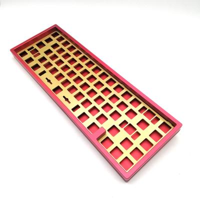 China Machmaster Aluminum Custom PC Anodized Brass Plate Aluminum Mechanical CNC Keyboard Case for sale