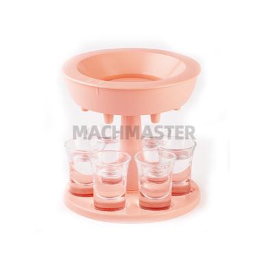 China New Design Amazon Bar Accessories 6 Shot Glasses Dispenser and Rack Hot Selling Wholesale, 6 Way Shot Glass Dispenser for sale