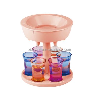 China New design bar accessories factory 4/5/6 shot glass dispenser and rack hot sale wholesale, 5 ways shot glass dispenser for sale