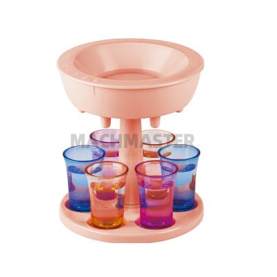 China New design bar accessories 6 shot glass dispenser and holder, 4/5/6/six ways shot glass dispenser for sale