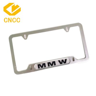 China Car Decoration Custom Logo American Standard License Plate Frame With 3d Epoxy Sticker for sale