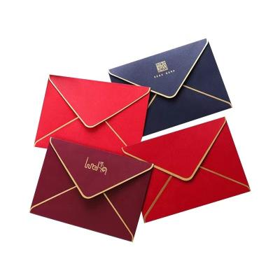 China Luxury High Quality Custom Materials Wedding Invitation Recycled Paper C5 C6 Red Paper Envelopes For Greeting Gifts Cards for sale