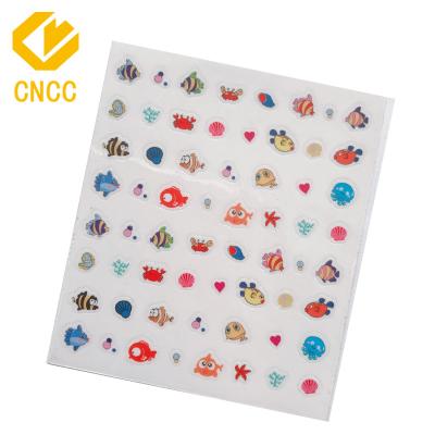 China Decorative Hot Selling Sea Fish Crab Vinyl PVC Multicolor Nail Decor Stickers for sale