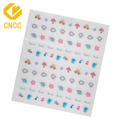 China Hot Selling Self Adhesive PVC Nail Decor Kids Nail Aluminum Foil Sticker Cartoon Letter Girls Nail Sticker for sale