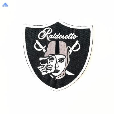 China Iron On Patches Custom Embroidered Patches For Apparel Las Vegas Raiderette Raiders Embroidered PATCH Iron On Sew On for sale