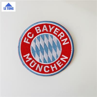 China Wholesale Bulk Custom Embroidered Patches 3d Embroidery Iron On Patches Soccer Football Sports Patches Sew Iron On For Apparel for sale