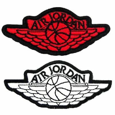 China The iron on symbol of no. 23 Patches Jordan Embroidered Patch Iron On For Clothing Hats Tank Top Basketball Team Logo Patch Sports Custom for sale