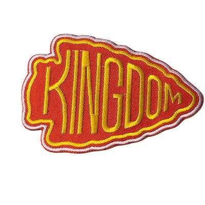 China Iron On Patches Embroidery Patch Factory Customizes Nfl Patches Kansas City Chiefs Kingdom NFL Sport For Life Iron On Embroidered Patch for sale