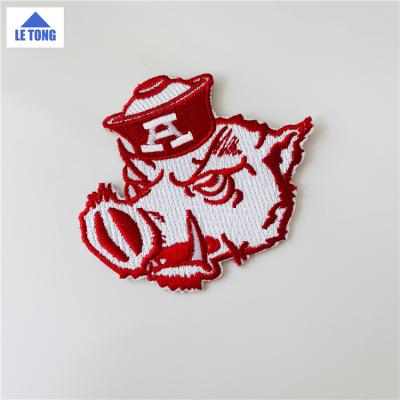 China Iron On Patches Embroidered Applique Garment Patches Customized Heat Transfer Patches Vintage Cartoon Badge Arkansas IRON ON PATCH for sale