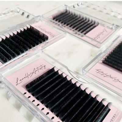 China Full Volume Eyelash Extensions CC Curl Synthetic Single Strand Extension Cashmere Single Strand for sale