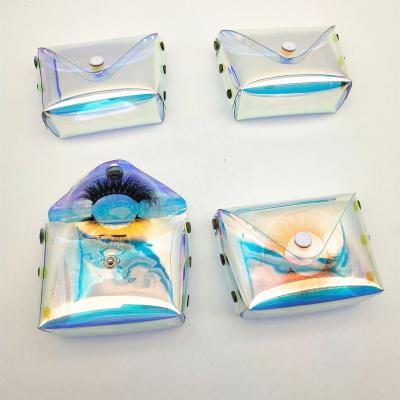 China Natural Holographic Long Eyelash Packaging Cute Mink Eyelash Packaging Box Custom Lashes for sale