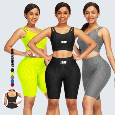 China 2020 Hot Sale Seamless Two Piece Sport Slimming Suite 2 Piece Women's Yoga Sets for sale