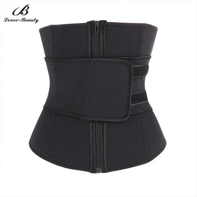 China Neoprene Antibacterial Functional Black Body Shaper With Steel Bone 7 Abdominal Belt Compression Zipper High Waist Cincher for sale