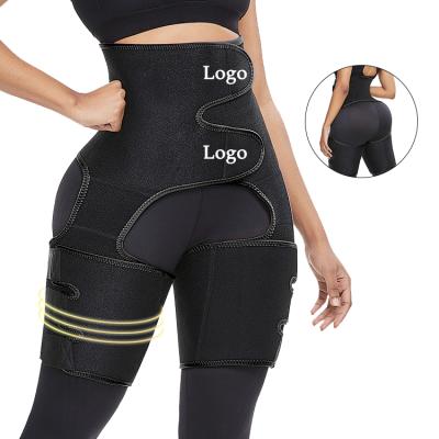 China New Fashion Antibacterial Custom Fitness Sport Sweat Neoprene Slimming Leg Shapers Women Waist Trainer for sale