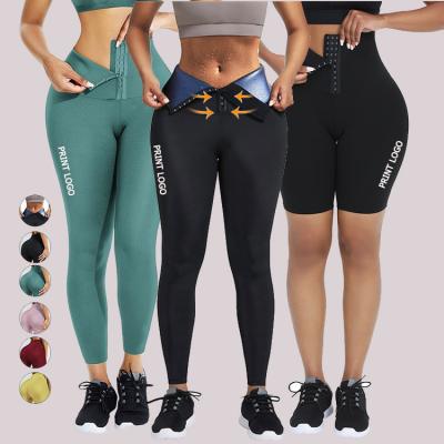 China Breathable custom logo high waist trainer leggings women yoga sport leggnigs butt crack! crack! summer gym shorts for sale