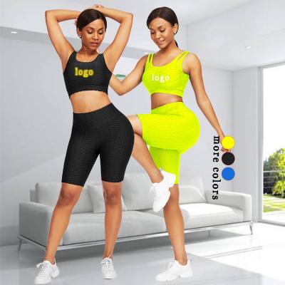 China Wholesale Custom Logo Two Piece High Waist Seamless Slim Women Sport Yoga Sets Fitness for sale