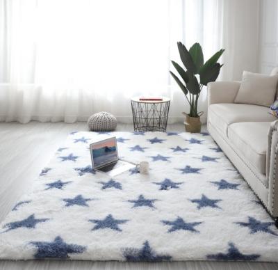 China 3.5cm pile anti-slip shaggy carpet customized pattern rug living room for sale for sale