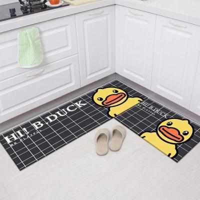 China Washable Kitchen Floor Mat Super Absorbent Black Washable Mat for sale